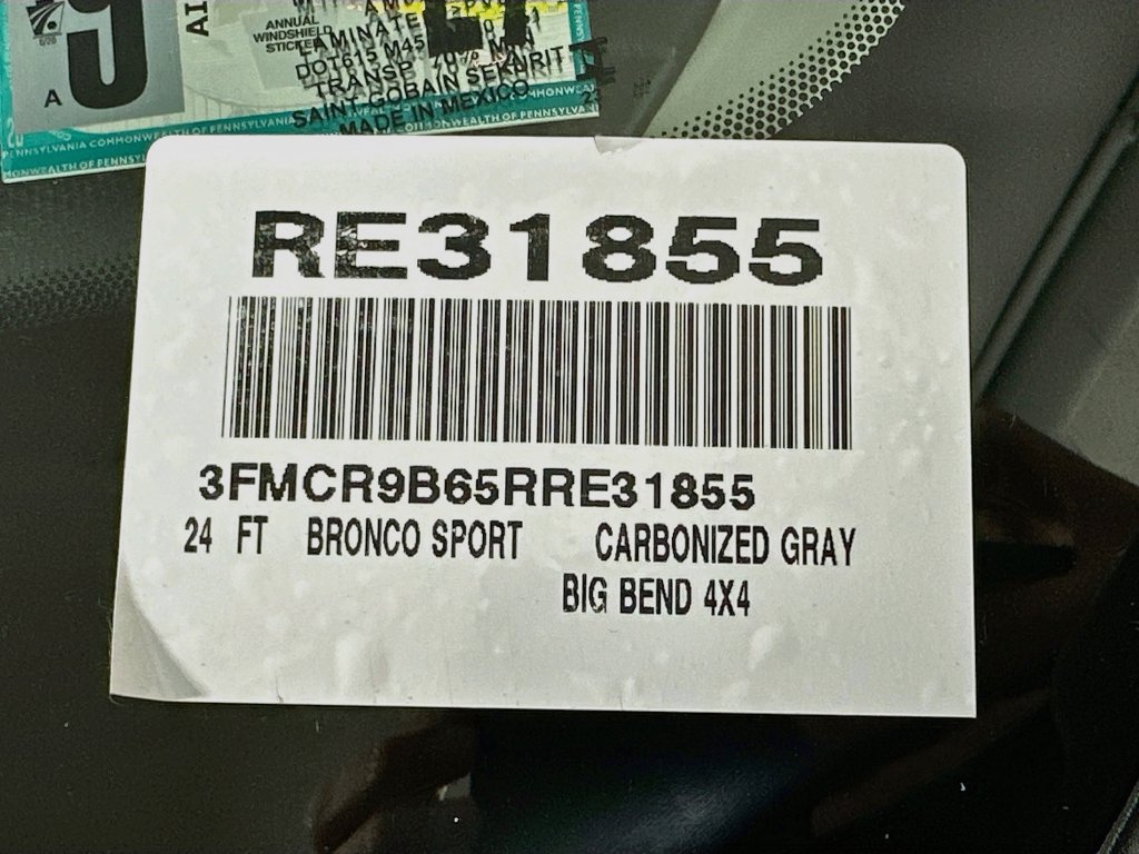 Certified 2024 Ford Bronco Sport Big Bend w/ Convenience Package AWD/4WD image 22