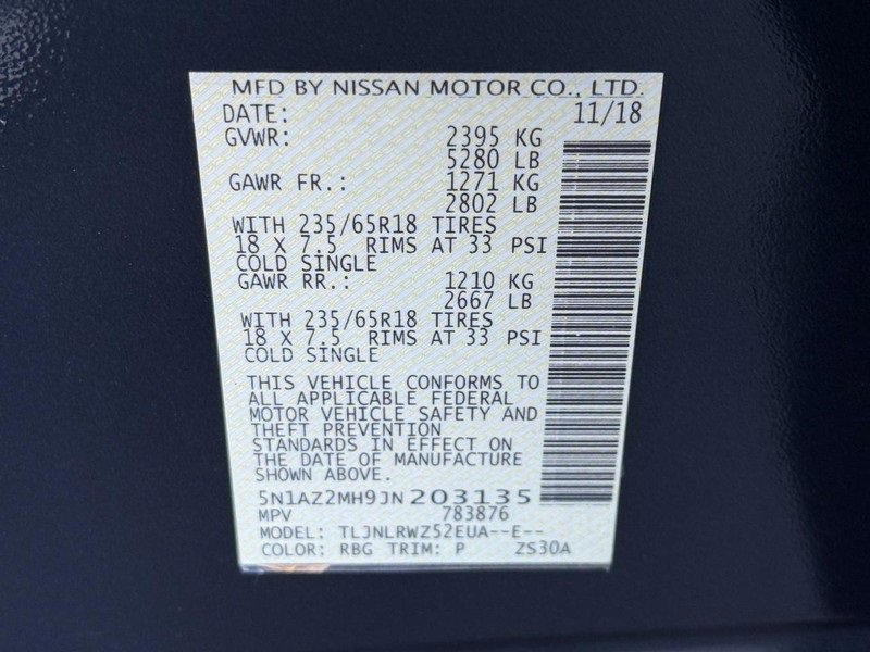 Used 2018 Nissan Murano SL w/ Moonroof Package image 24