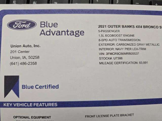 Certified 2021 Ford Bronco Sport Outer Banks w/ Outer Banks Package image 25