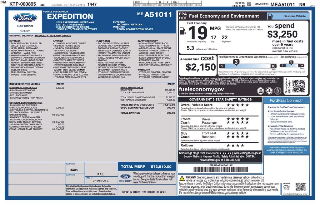 Certified 2021 Ford Expedition Limited AWD/4WD image 29