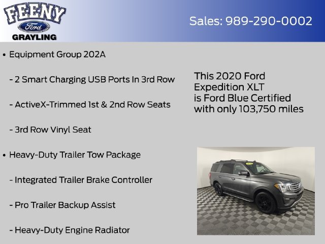 Certified 2020 Ford Expedition XLT w/ Equipment Group 202A AWD/4WD image 20