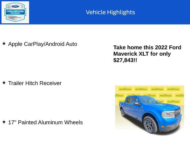 Certified 2022 Ford Maverick XLT w/ Equipment Group 300A Standard AWD/4WD image 19