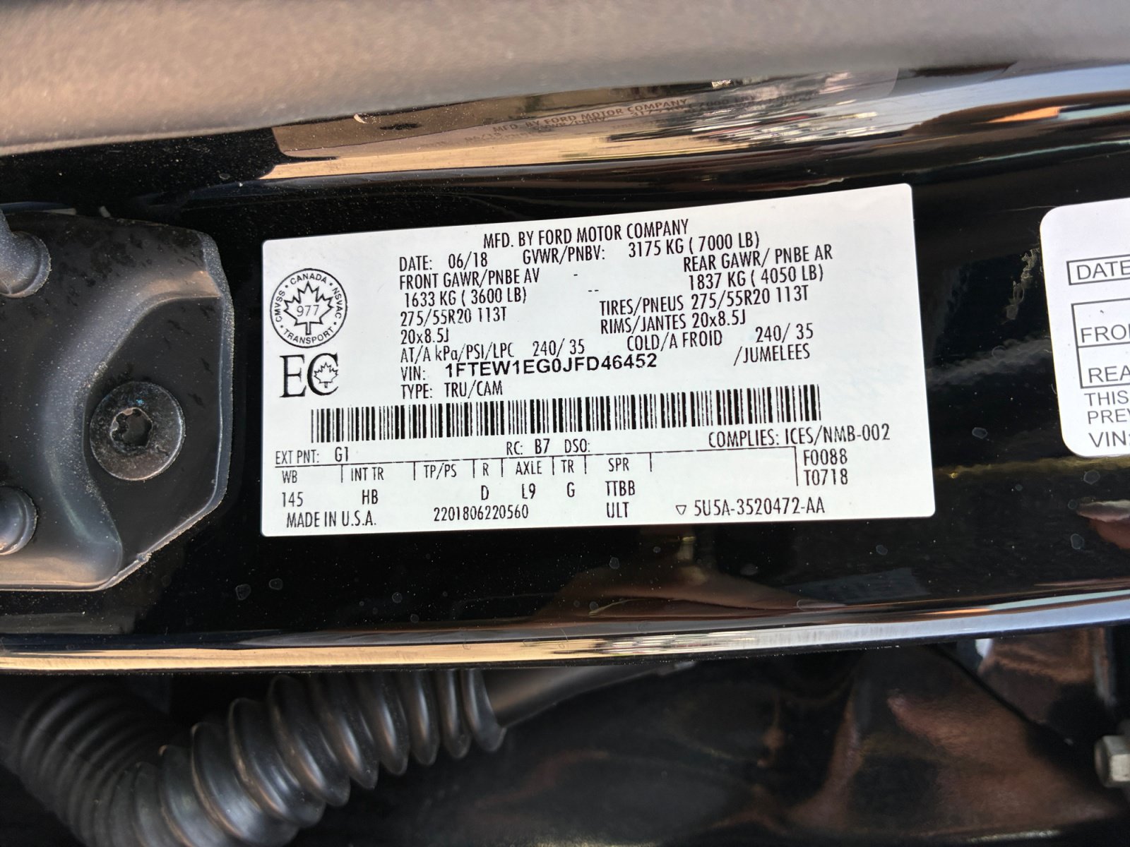 Certified 2018 Ford F150 Lariat w/ Equipment Group 502A Luxury AWD/4WD image 25