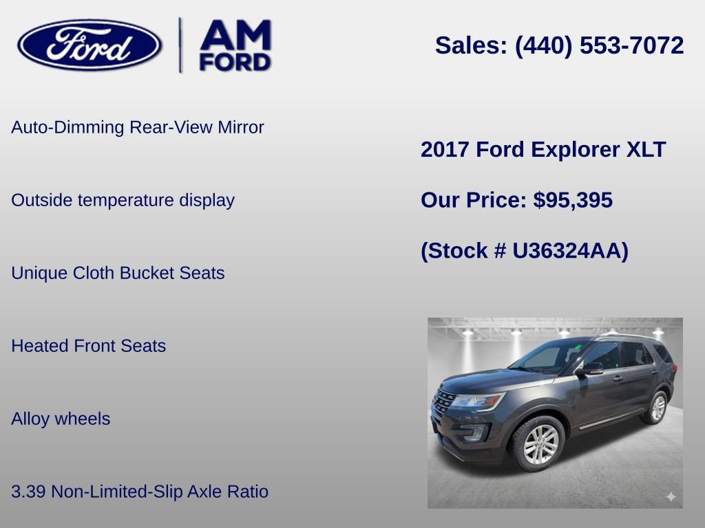 Certified 2017 Ford Explorer XLT w/ Equipment Group 201A FWD image 30