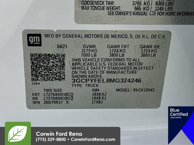 Used 2021 Chevrolet Silverado 1500 LT Trail Boss w/ Convenience Package II AWD/4WD image 35