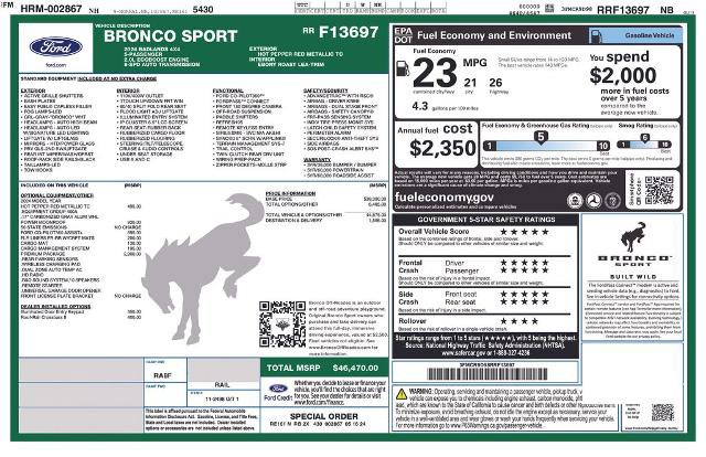 Certified 2024 Ford Bronco Sport Badlands w/ Premium Package AWD/4WD image 13