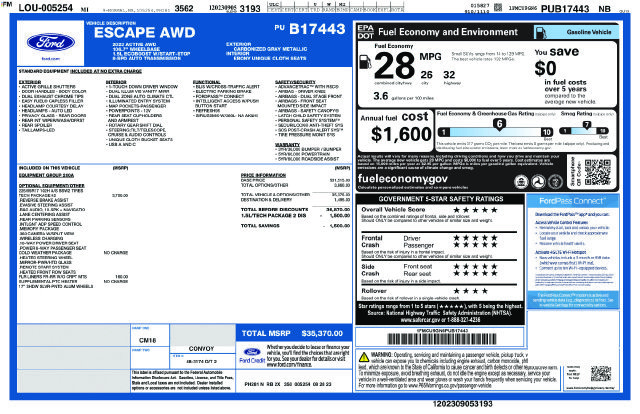 Certified 2023 Ford Escape Active w/ Tech Pack #2 AWD/4WD image 5
