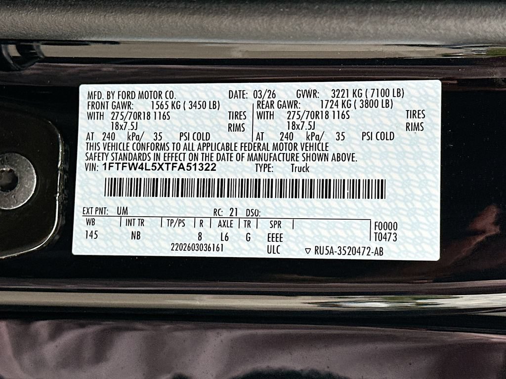 Certified 2026 Ford F150 Tremor w/ Equipment Group 402B AWD/4WD image 27