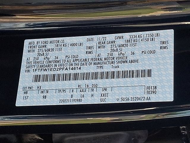 Certified 2023 Ford F150 Platinum w/ Equipment Group 701A High AWD/4WD image 29