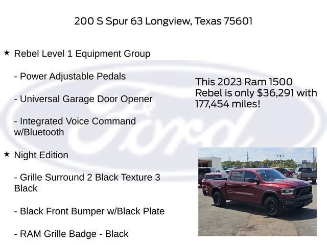 Used 2023 RAM 1500 Rebel w/ Rebel Level 1 Equipment Group AWD/4WD image 32