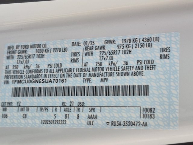 Certified 2025 Ford Escape Active w/ Tech Pack #1 FWD image 38