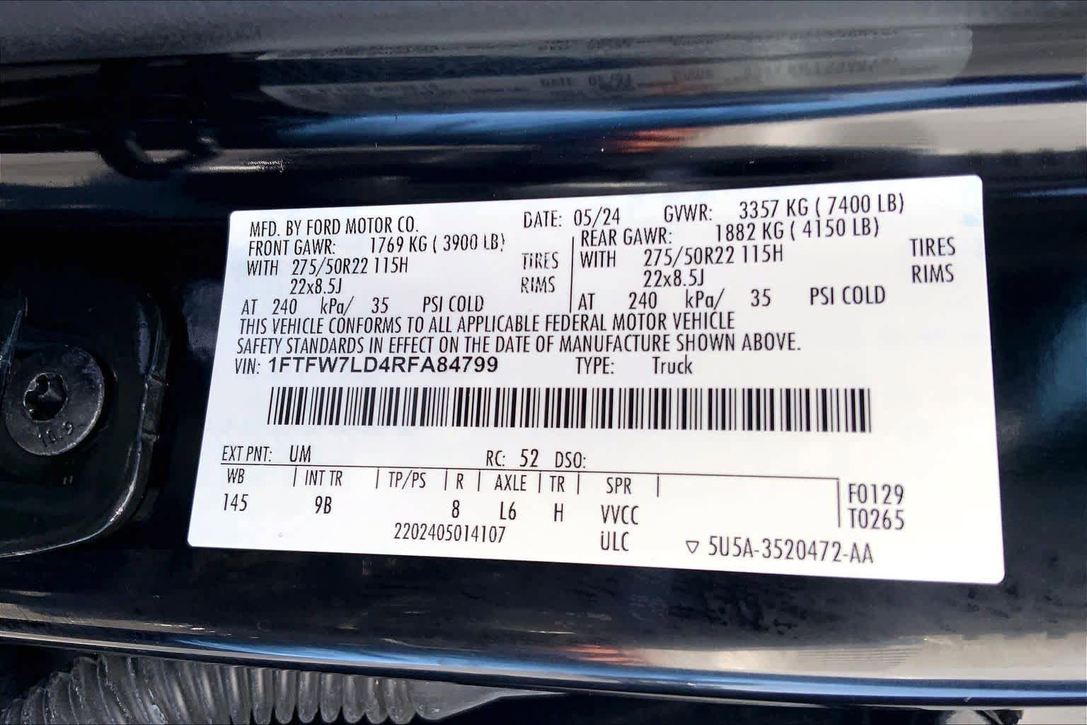 Certified 2024 Ford F150 Platinum w/ Equipment Group 702A High AWD/4WD image 34