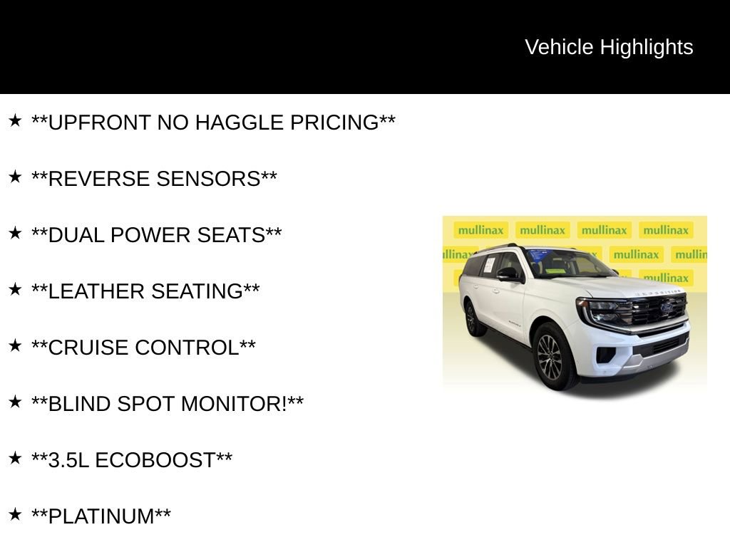 Certified 2025 Ford Expedition Max Platinum AWD/4WD image 12