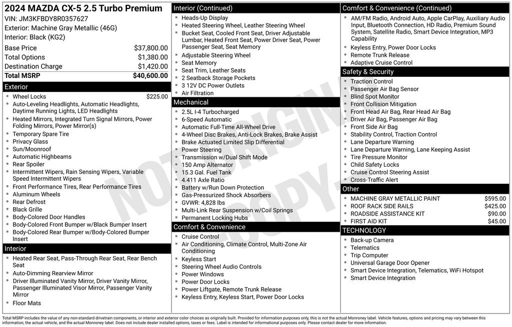 Used 2024 MAZDA CX-5 2.5 Turbo w/ Premium Package image 34