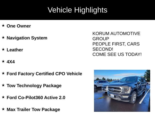 Certified 2022 Ford F150 Platinum w/ Equipment Group 701A High image 4
