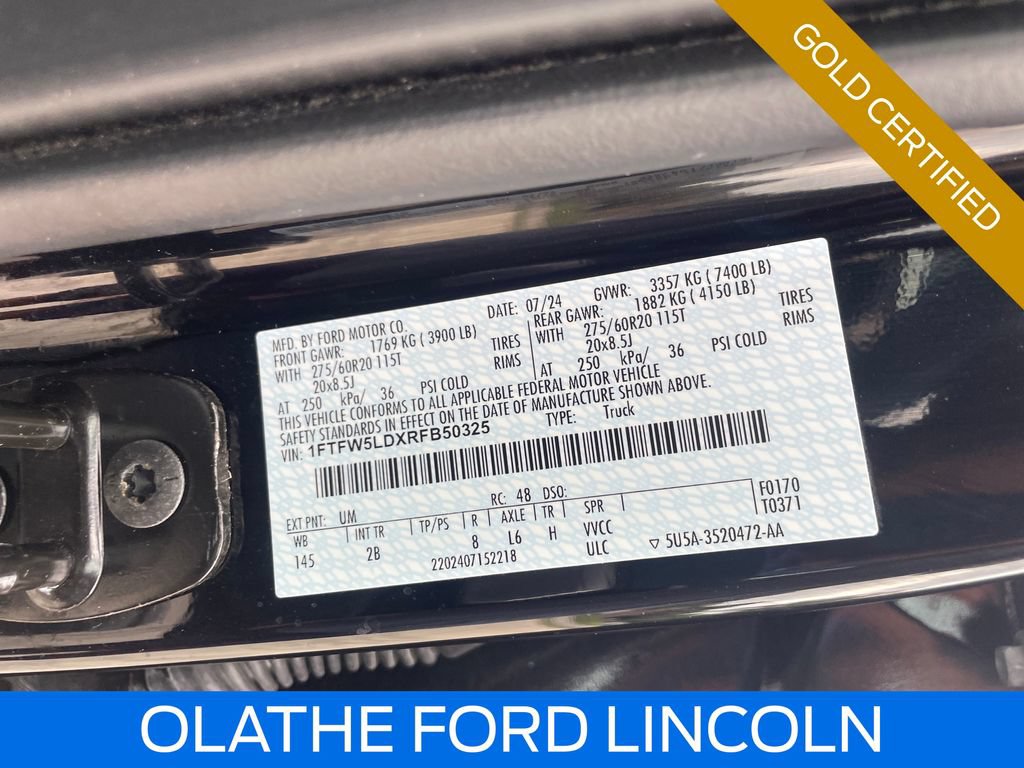 Certified 2024 Ford F150 Lariat w/ Equipment Group 502A High AWD/4WD image 21