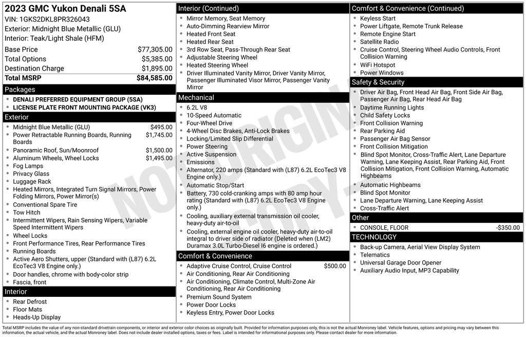 Used 2023 GMC Yukon Denali AWD/4WD image 13