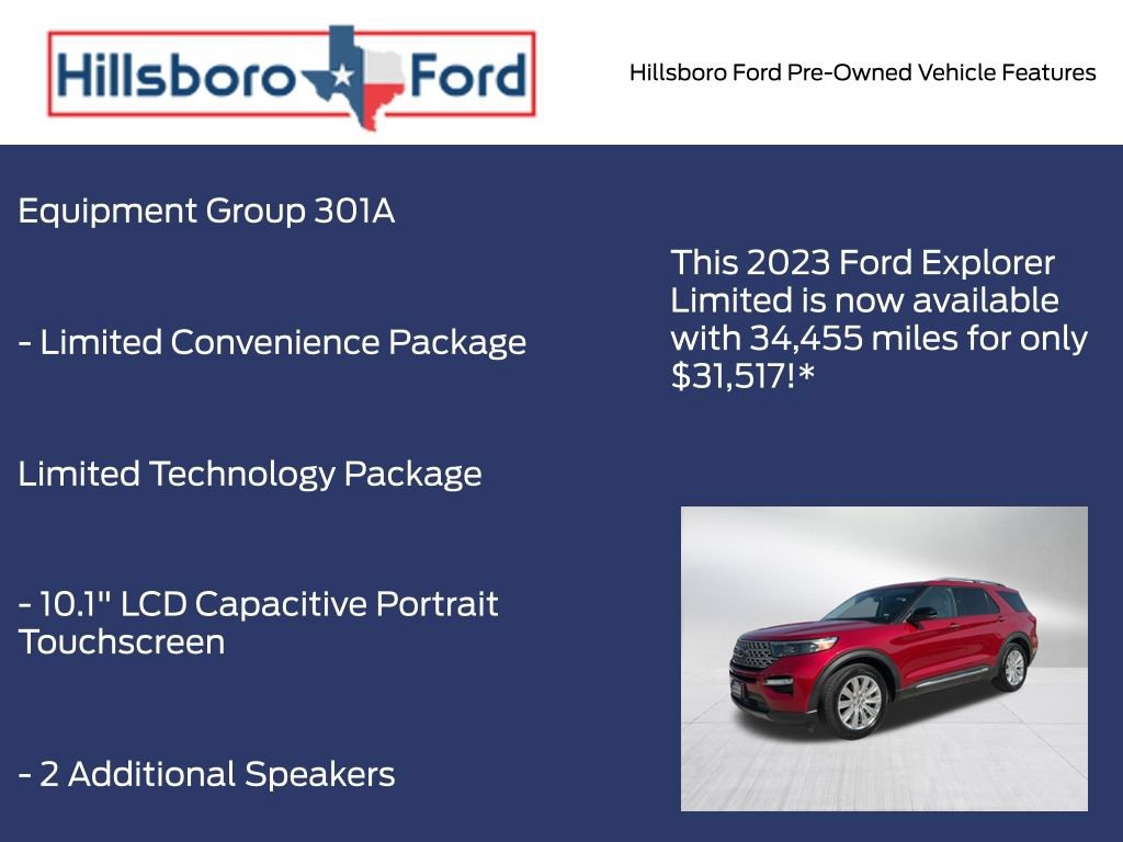 Certified 2023 Ford Explorer Limited w/ Limited Technology Package RWD image 3