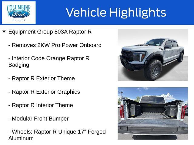 Certified 2024 Ford F150 Raptor w/ Equipment Group 803A Raptor R AWD/4WD image 4