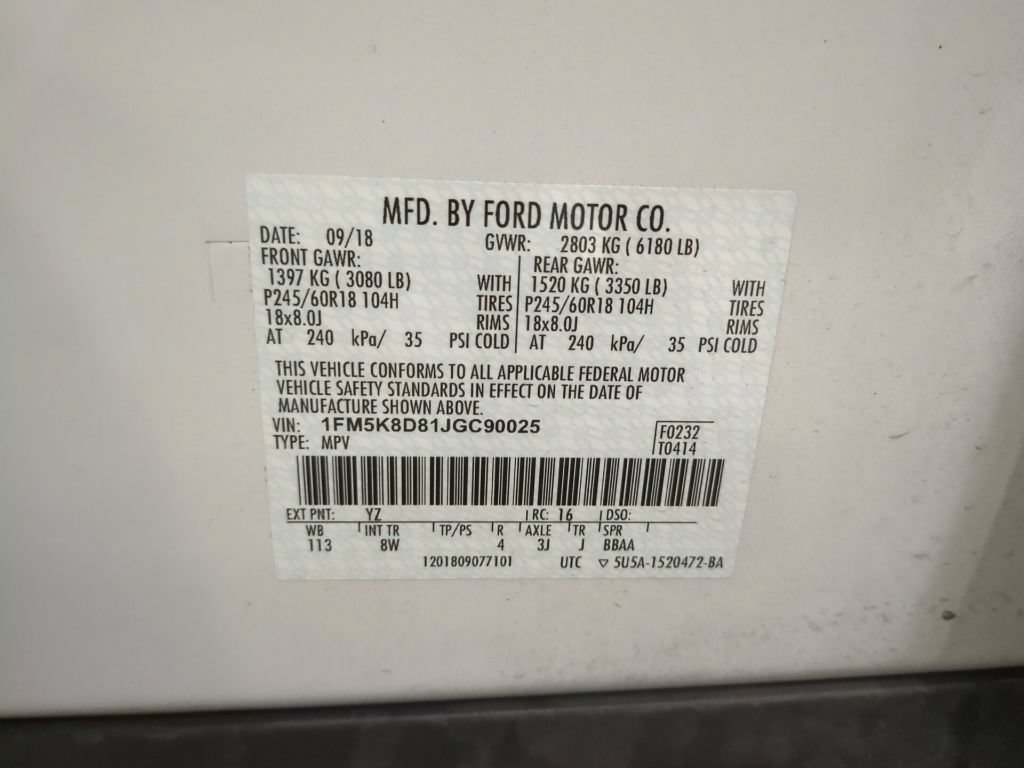 Certified 2018 Ford Explorer XLT w/ Equipment Group 201A AWD/4WD image 18