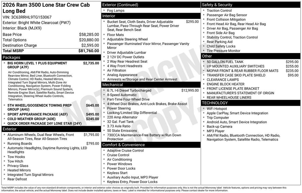 Used 2026 RAM 3500 Lone Star image 5
