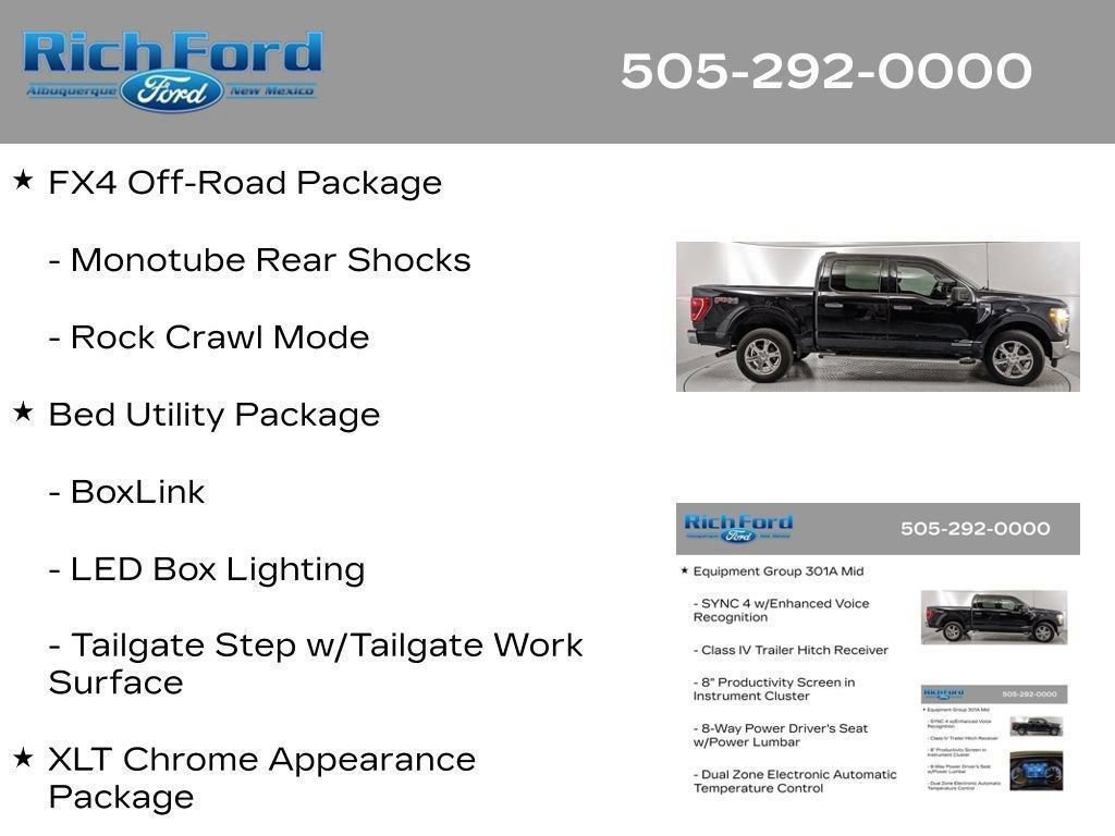 Certified 2023 Ford F150 XLT w/ Equipment Group 301A Mid AWD/4WD image 99