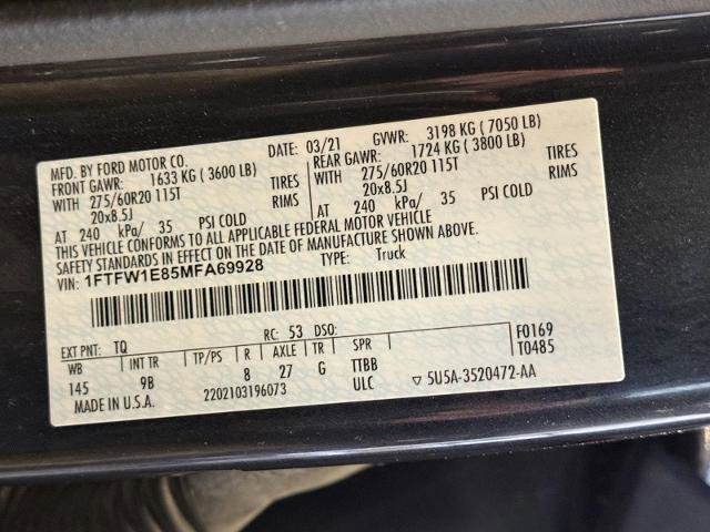 Certified 2021 Ford F150 Platinum w/ Equipment Group 701A High image 33