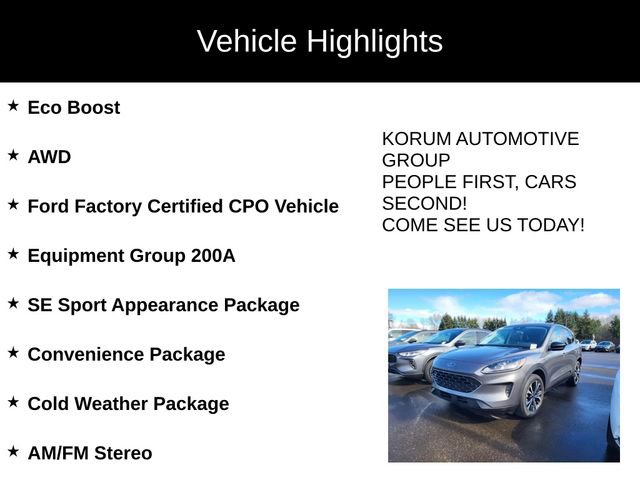 Certified 2022 Ford Escape SE w/ SE Sport Appearance Package image 4