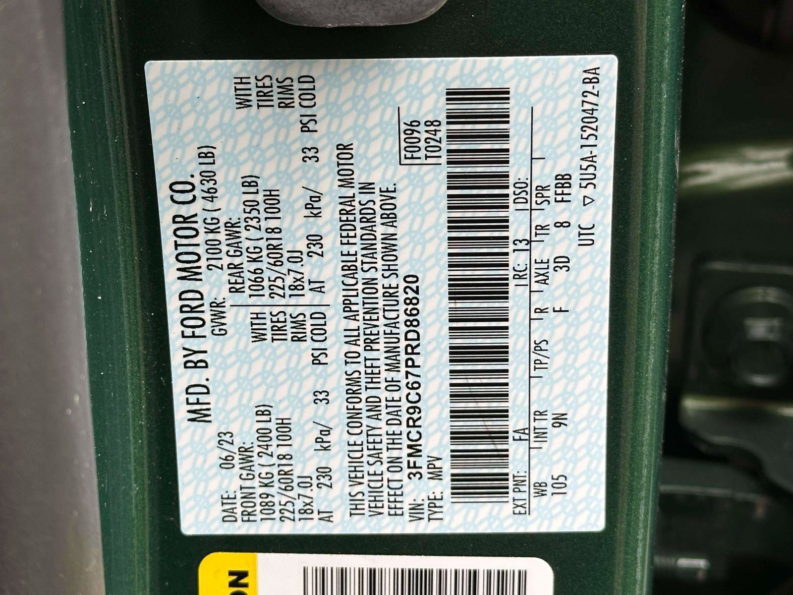 Certified 2023 Ford Bronco Sport Outer Banks w/ Tech Package image 19