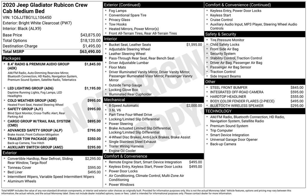 Used 2020 Jeep Gladiator Rubicon AWD/4WD image 35