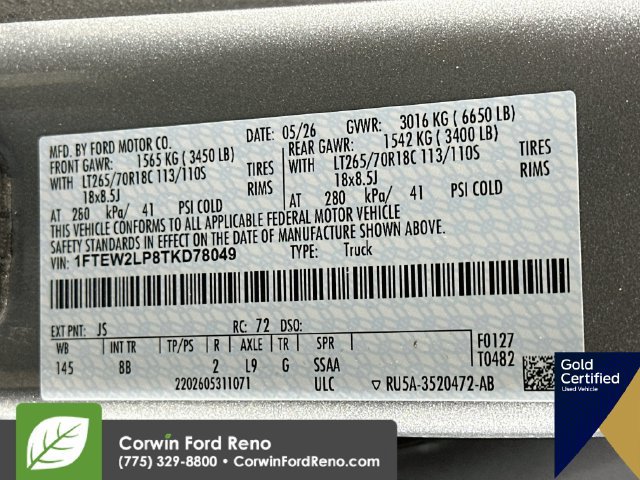 Certified 2026 Ford F150 STX w/ Equipment Group 201A FX4 AWD/4WD image 34