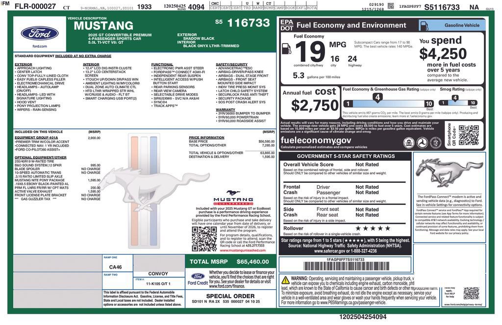 Certified 2025 Ford Mustang GT Premium image 9