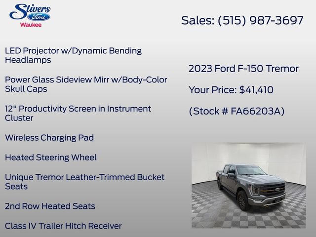 Certified 2023 Ford F150 Tremor w/ Equipment Group 402A High AWD/4WD image 11