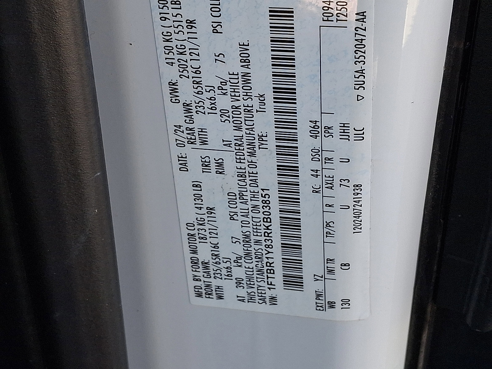 Certified 2024 Ford Transit 250 Base w/ Exterior Upgrade Package image 30