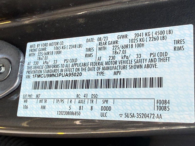 Certified 2023 Ford Escape ST-Line w/ Tech Pack #1 AWD/4WD image 30