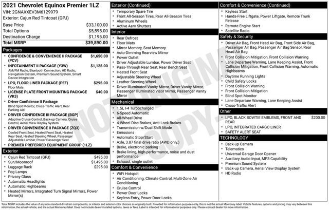 Used 2021 Chevrolet Equinox Premier AWD/4WD image 29
