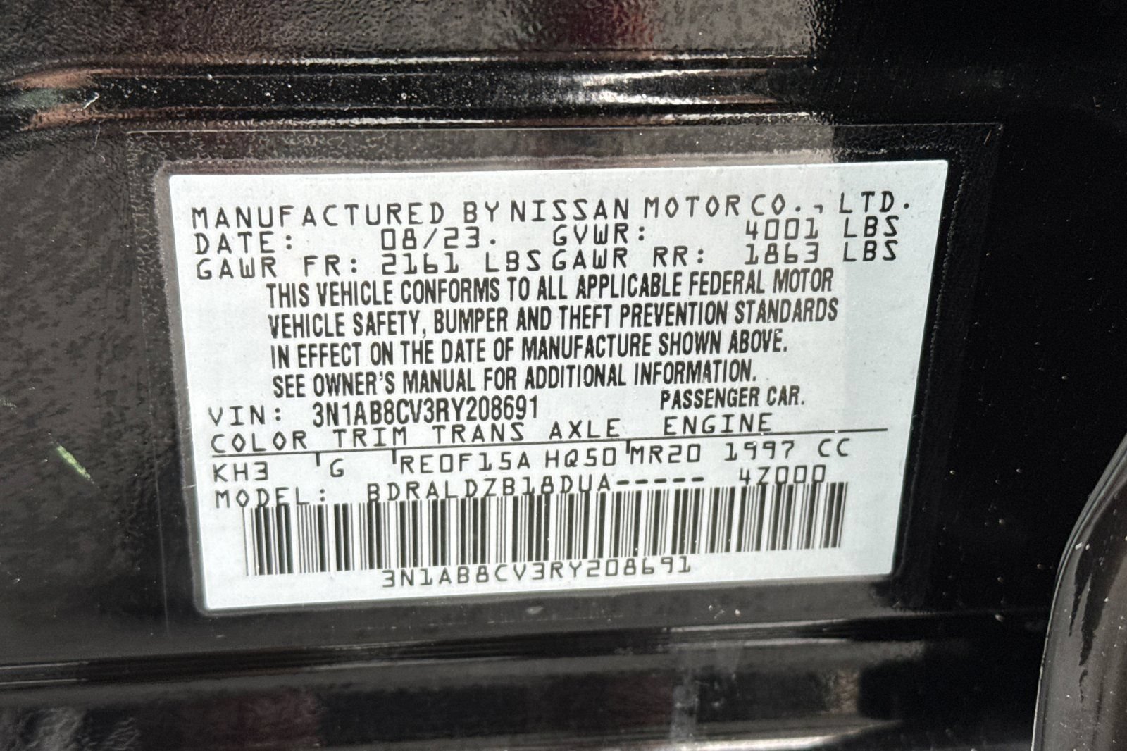 Used 2024 Nissan Sentra SV w/ Trunk Package FWD image 34