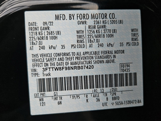 Certified 2022 Ford Maverick Lariat w/ Equipment Group 500A Standard image 30