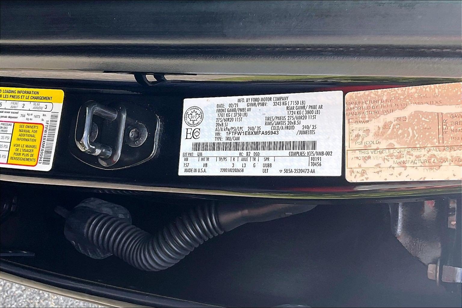 Certified 2021 Ford F150 Lariat w/ Equipment Group 502A High AWD/4WD image 36