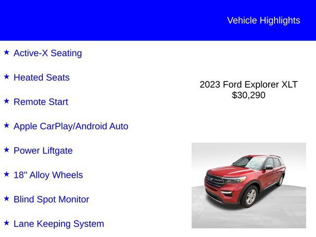 Certified 2023 Ford Explorer XLT w/ Equipment Group 202A AWD/4WD image 2