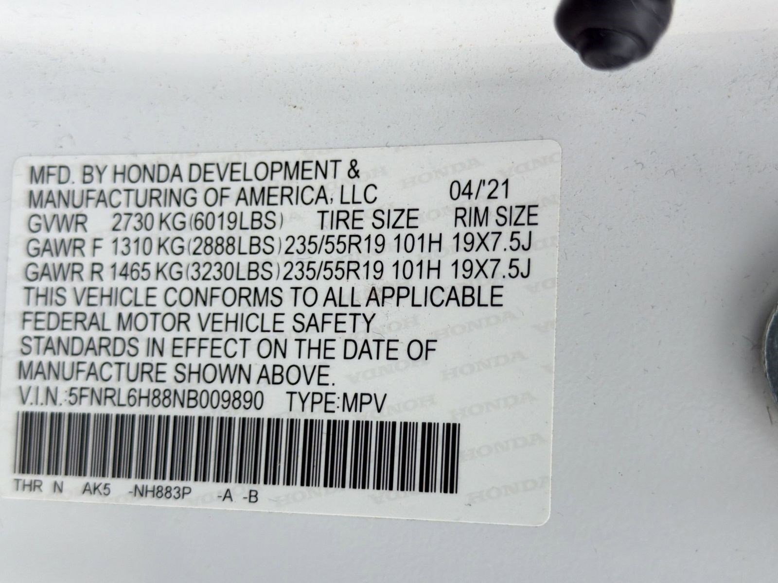 Used 2022 Honda Odyssey Touring image 19