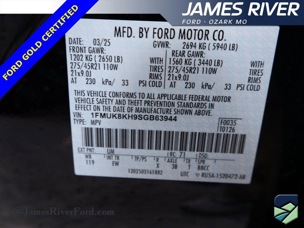 Certified 2025 Ford Explorer ST-Line w/ ST-Line Street Pack image 41