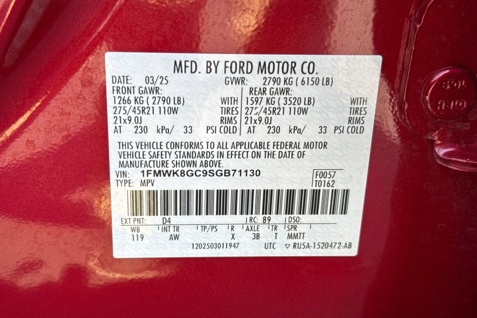 Certified 2025 Ford Explorer ST w/ Sun And Sound Package AWD/4WD image 32