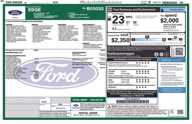 Certified 2024 Ford Edge SEL w/ Convenience Package image 53