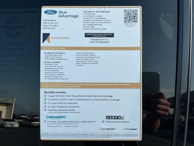Certified 2022 Ford Explorer XLT AWD/4WD image 20