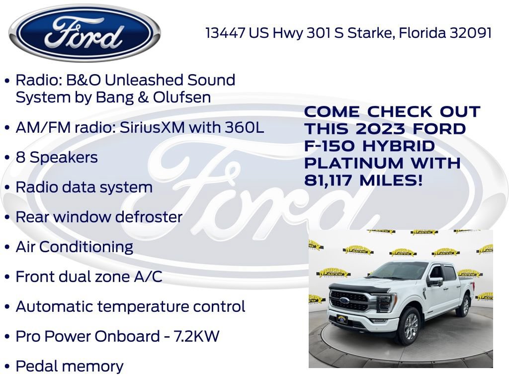 Certified 2023 Ford F150 Platinum w/ Equipment Group 701A High AWD/4WD image 32