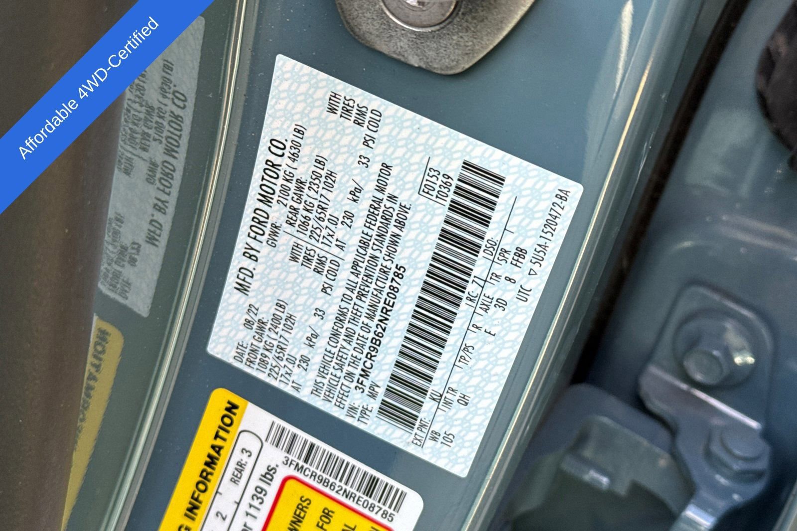 Certified 2022 Ford Bronco Sport Big Bend w/ Convenience Package AWD/4WD image 29