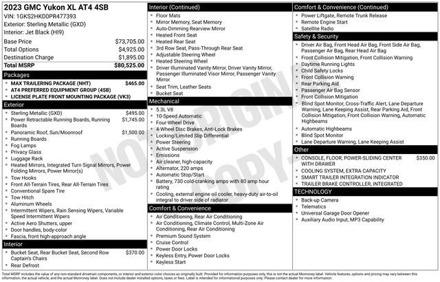 Used 2023 GMC Yukon XL AT4 w/ Max Trailering Package image 39