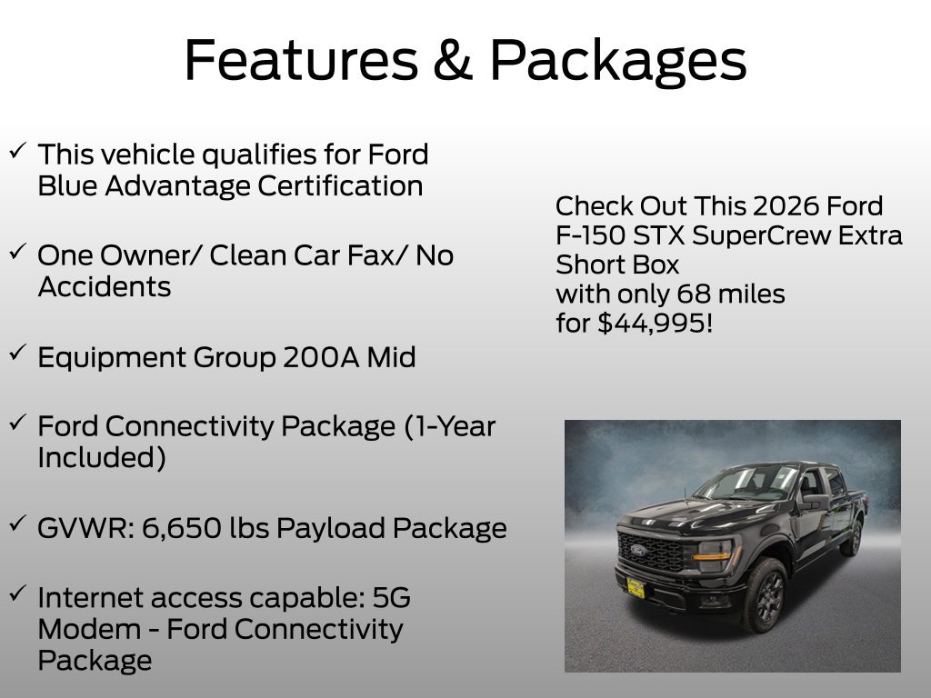 Certified 2026 Ford F150 STX w/ Equipment Group 200A AWD/4WD image 4