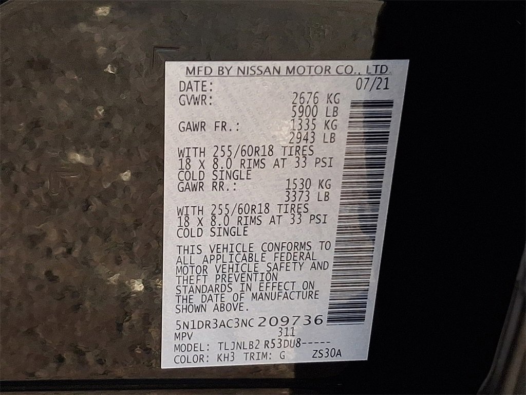 Used 2022 Nissan Pathfinder S image 25